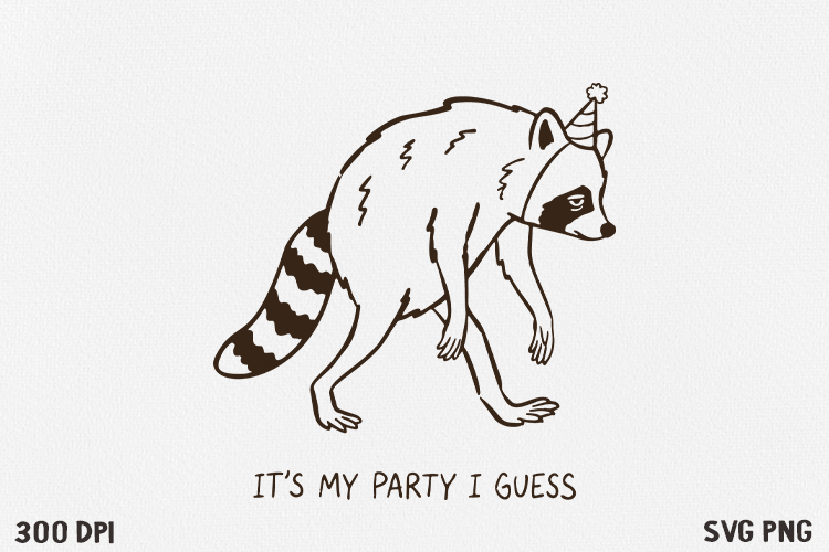 Funny Raccoon SVG PNG, Viral raccoon meme.