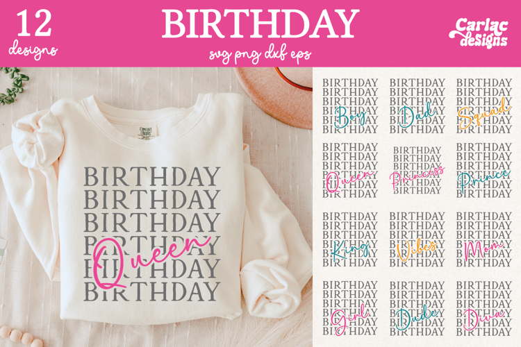 Birthday Shirt Sublimation Bundle