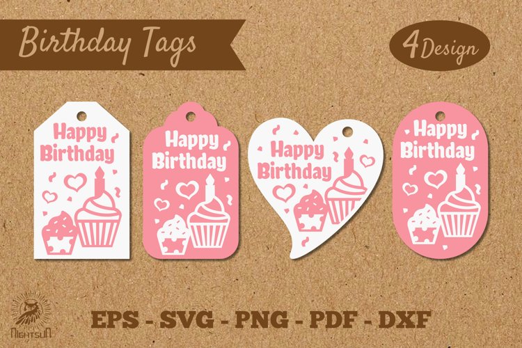 Birthday Tags Template SVG 7