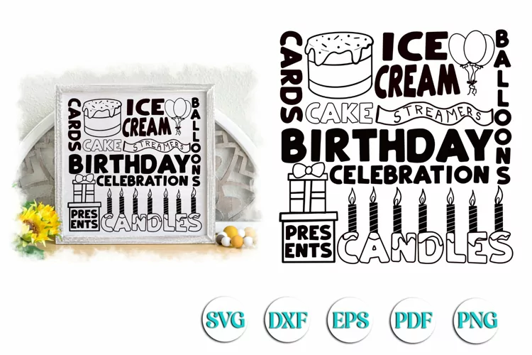 Birthday Subway Sign SVG