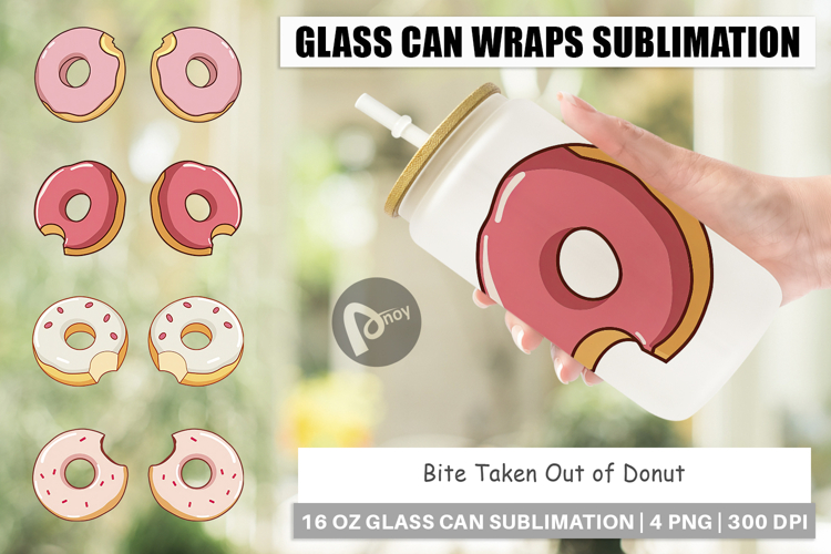 Glass Can Bitten Donut