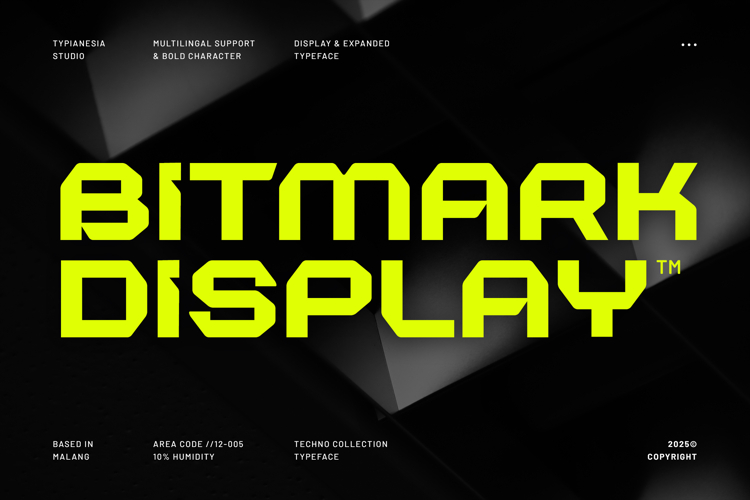 Bitmark - Modern Futuristic Tech Display Font
