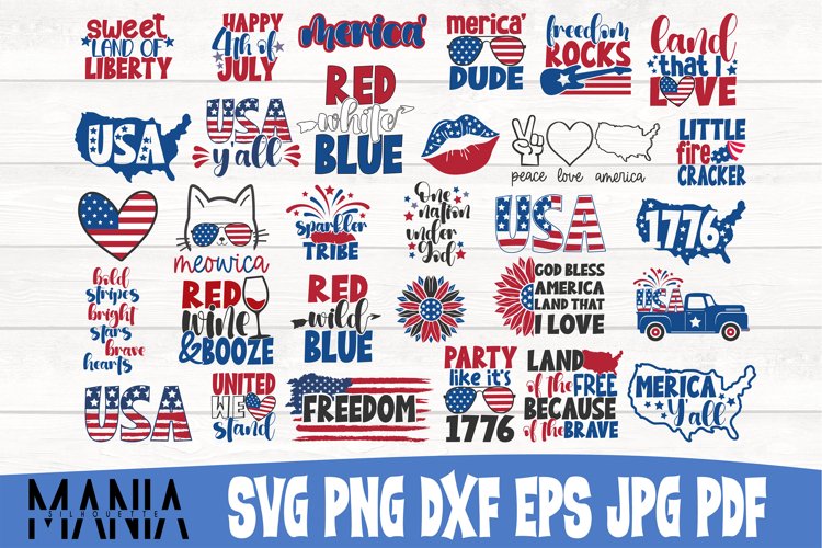 30 4th Of July Bundle Svg Cut File, 4th of July Svg,