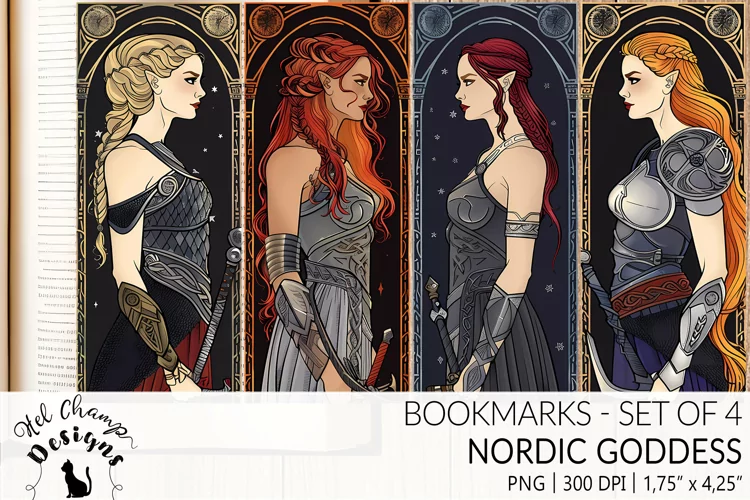 Fantasy nordic goddess bookmarks sublimation