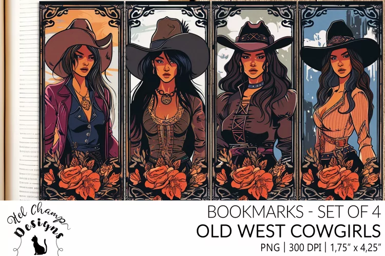 Old West Cowgirls| Bookmarks sublimation