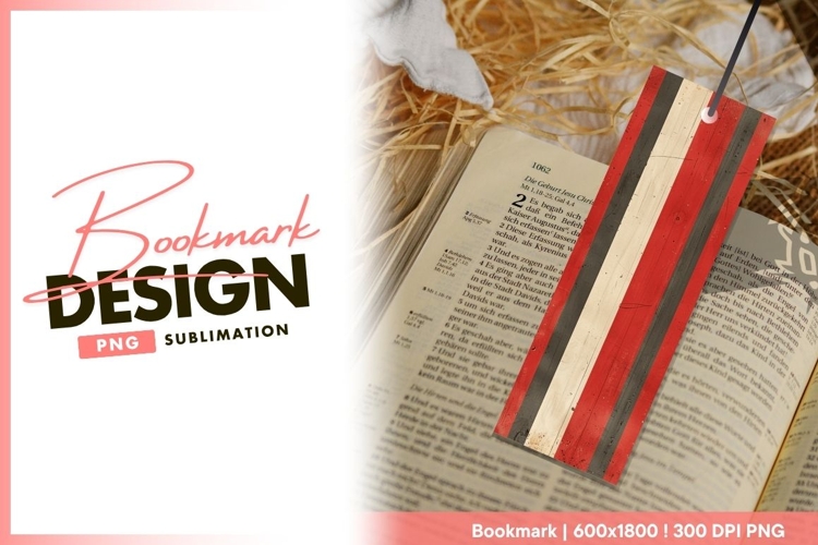 Vertical Red Black White Wooden Planks bookmark png
