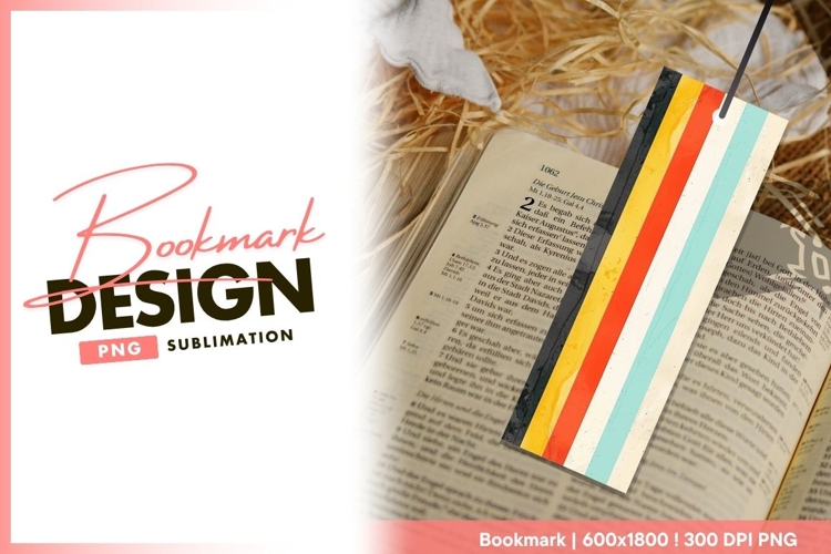 Vertical Stripes in Black Yellow Red White bookmark png