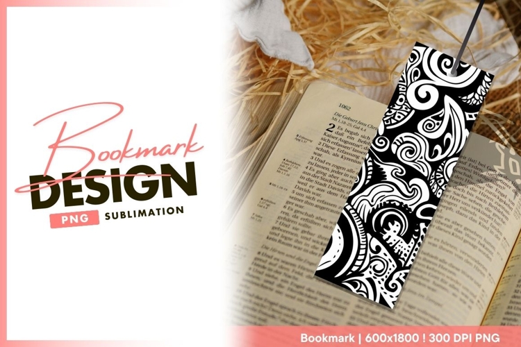 Polynesian tribal ornament seamless bookmark png example image 1
