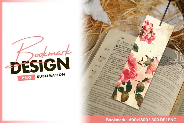 Floral bookmark design