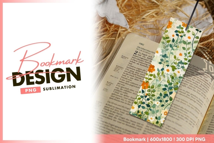 Floral bookmark design