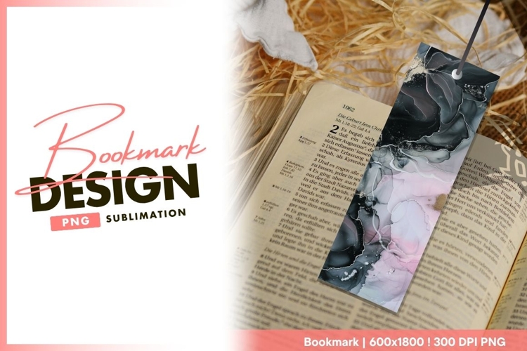 Elegant bookmark png on open bible design