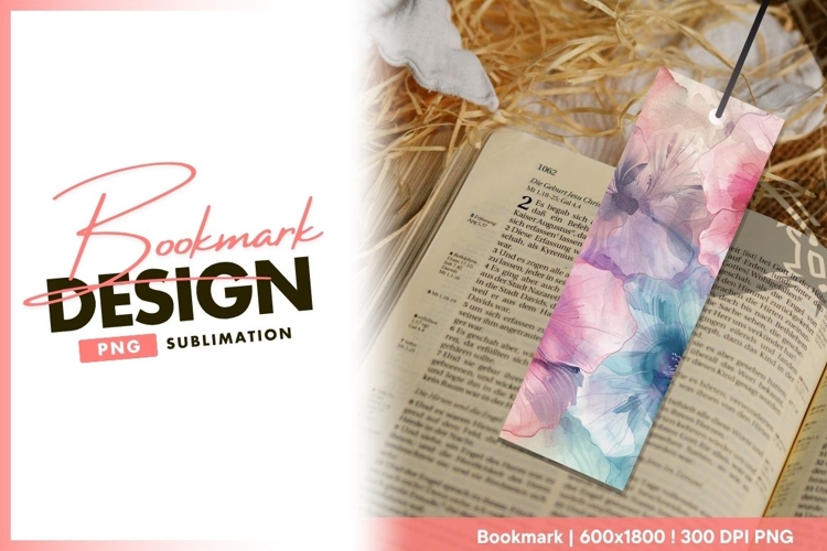Floral bookmark design