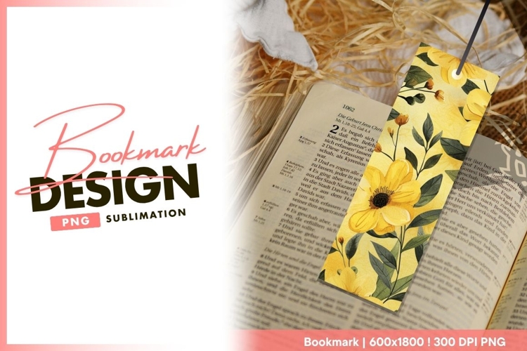 Floral bookmark design