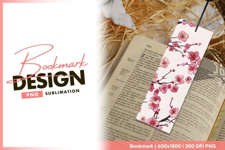 Elegant floral bookmark design