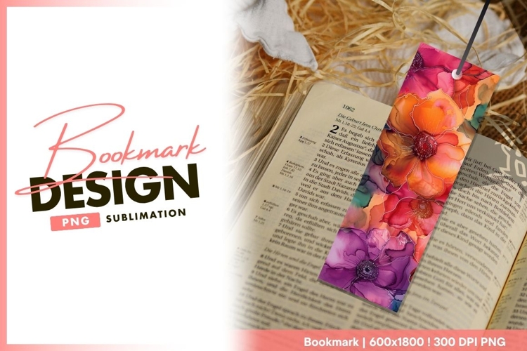 Floral bookmark design