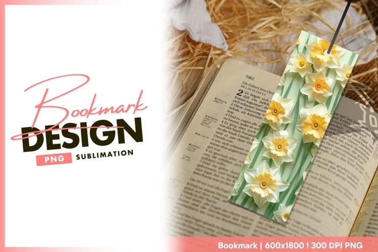 Vertical Floral Arrangement of White and bookmark png
