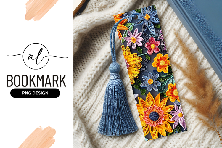 Colorful Paper Quilling Flowers on Dark Background