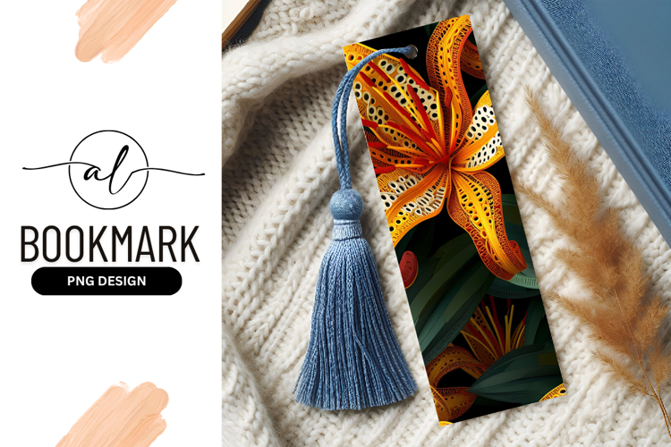 Detailed Orange Lily Flower with Intricate Patterns