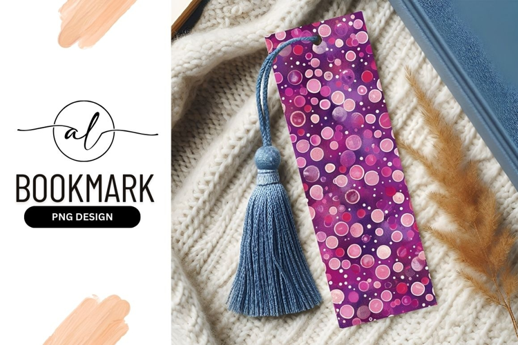 Abstract Purple Pink and Red Circles Pattern Bookmark