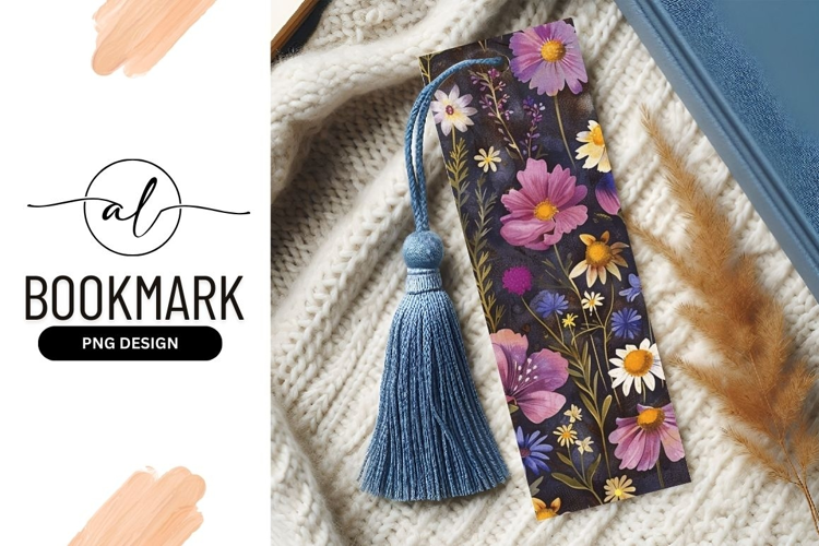 Watercolor floral illustration with purple pink and white