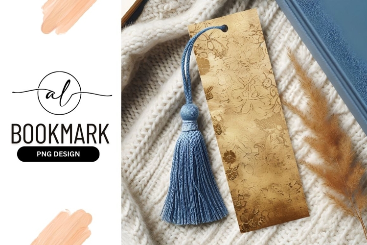 Vertical Floral Pattern in Sepia Tones with Embossed Flowers