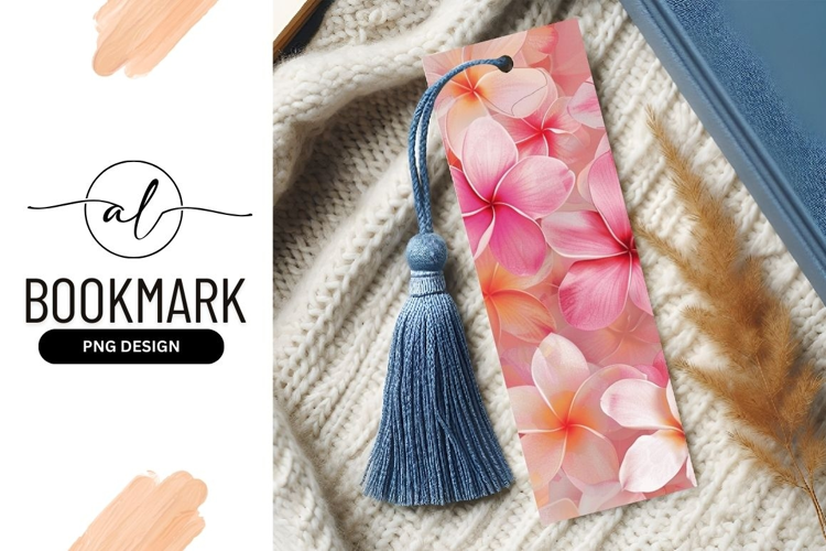 Pink and Peach Plumeria Flowers Vertical Composition