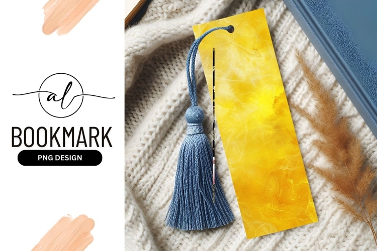 Abstract Yellow Swirls and Wisps Background Illustration