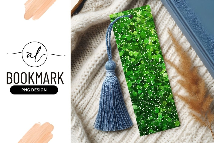 Vibrant green bookmark png design