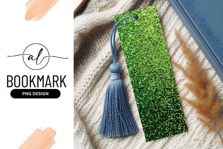 Green sparkle bookmark png design