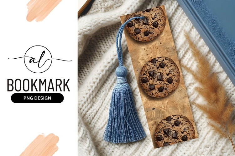 Delicious chocolate chip cookie bookmark