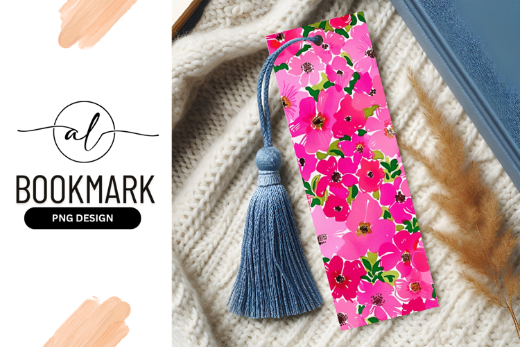 Watercolor Floral Pattern in Shades of Pink and Green