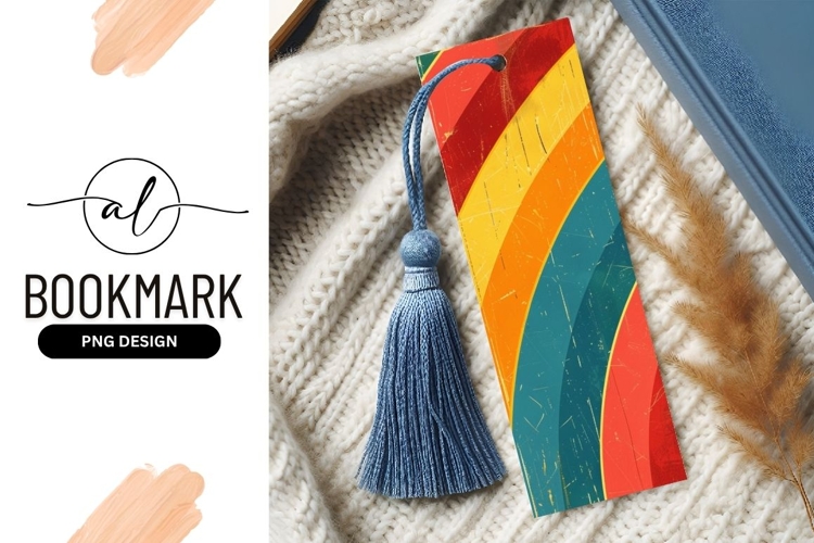 Retro Rainbow Arcs with Grunge Texture stripes vintage