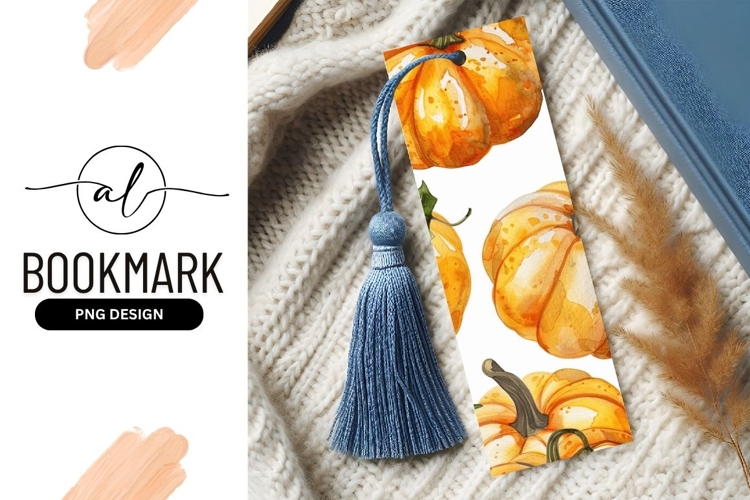 Watercolor Pumpkins Illustration with Orange and White Color