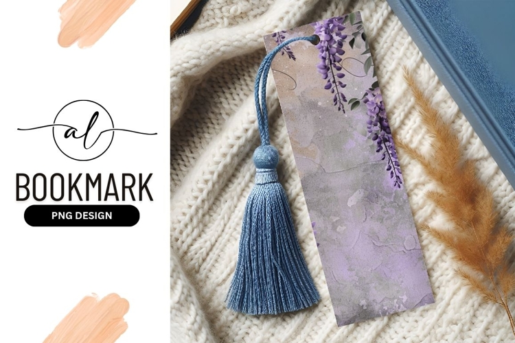 Purple Wisteria Flowers Hanging Against Textured Concrete
