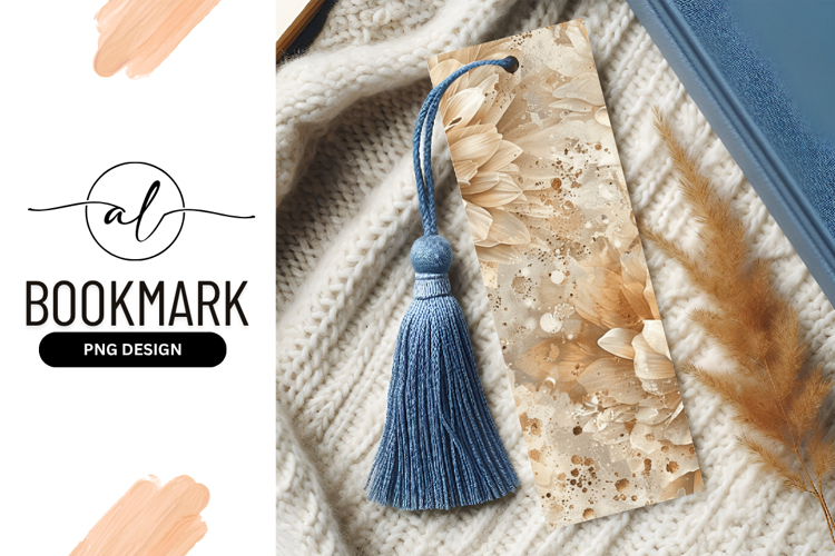 Beige Floral Petals and Splatter Abstract Background