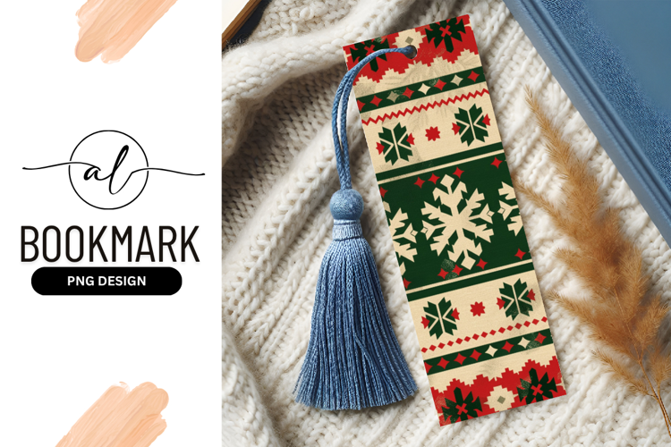 Festive Christmas Pattern with Snowflake and Geometric