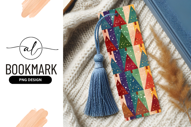 Colorful Christmas Trees Pattern with Snowfall