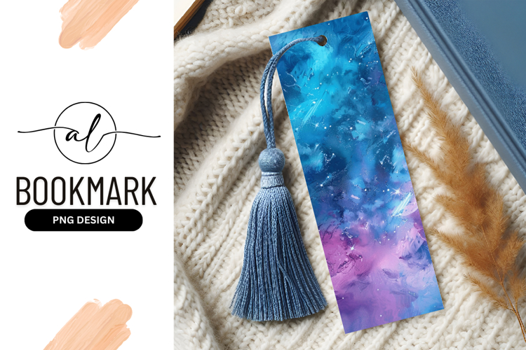 Blue And Pink Galaxy Inspired Abstract Painting