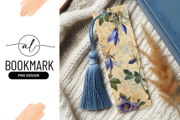 Vintage Watercolor Bluebell Flower Artistic Design Png