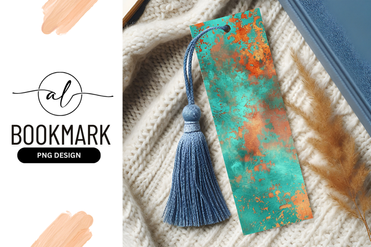 Teal And Copper Abstract Texture Background