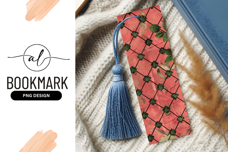 Botanical Lattice Bookmark Png Background Texture