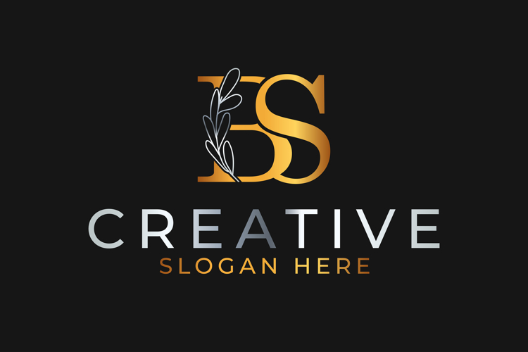 Elegant BS Monogram Floral Logo