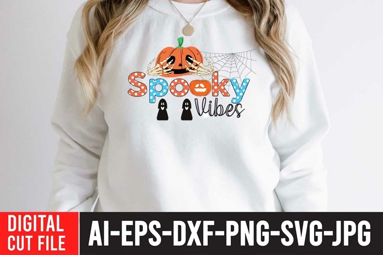 Spooky Vibes Sublimation PNG Design , Halloween Sublimation