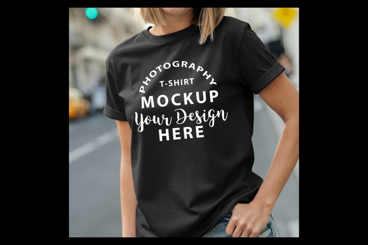 Black Tshirt Mockup Image 11