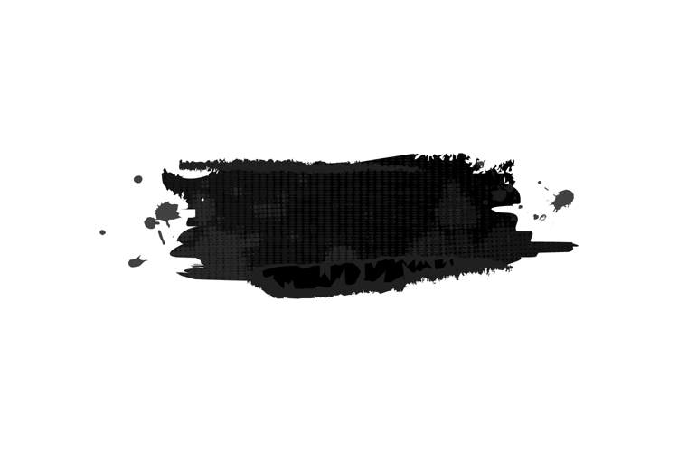 Black abstract brush stroke design
