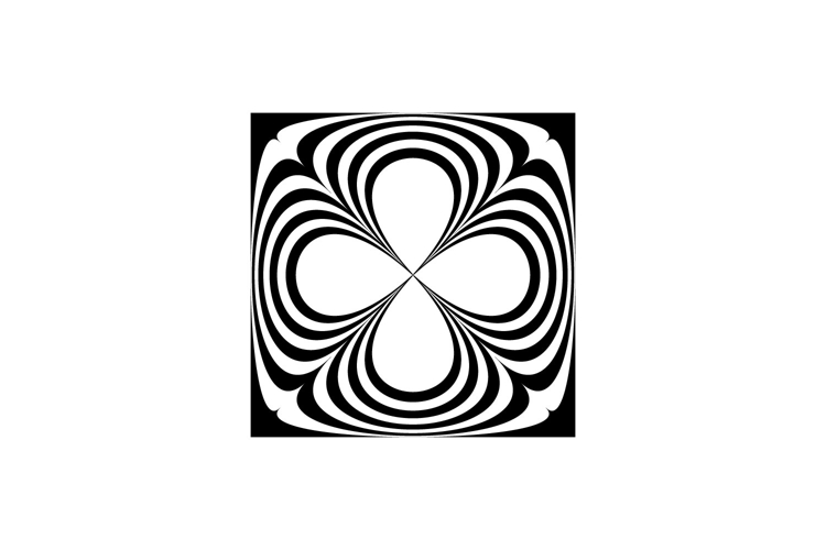 Black abstract retro geometric shapes element graphic