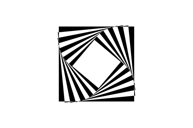 Black abstract retro geometric shapes element isolated