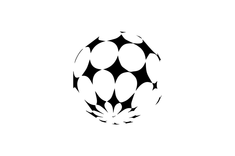 Black abstract star globe element design