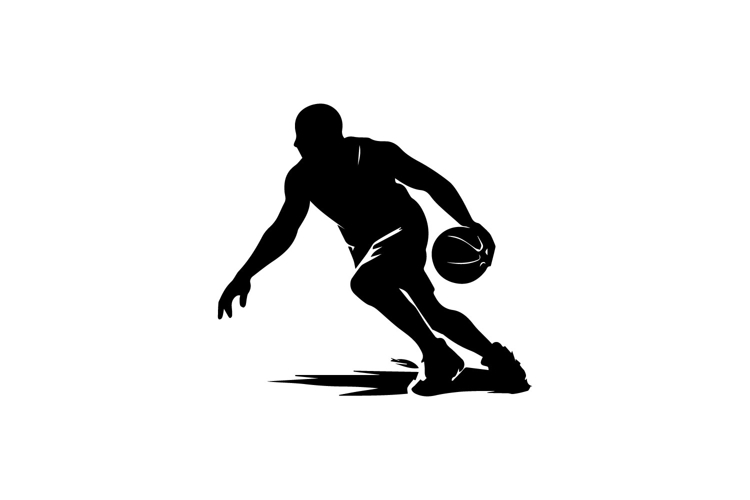  Basketball Dribbling Silhouette