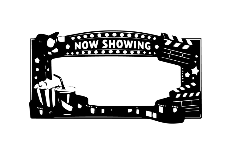 Black and White Cinema Horizontal Frame Design